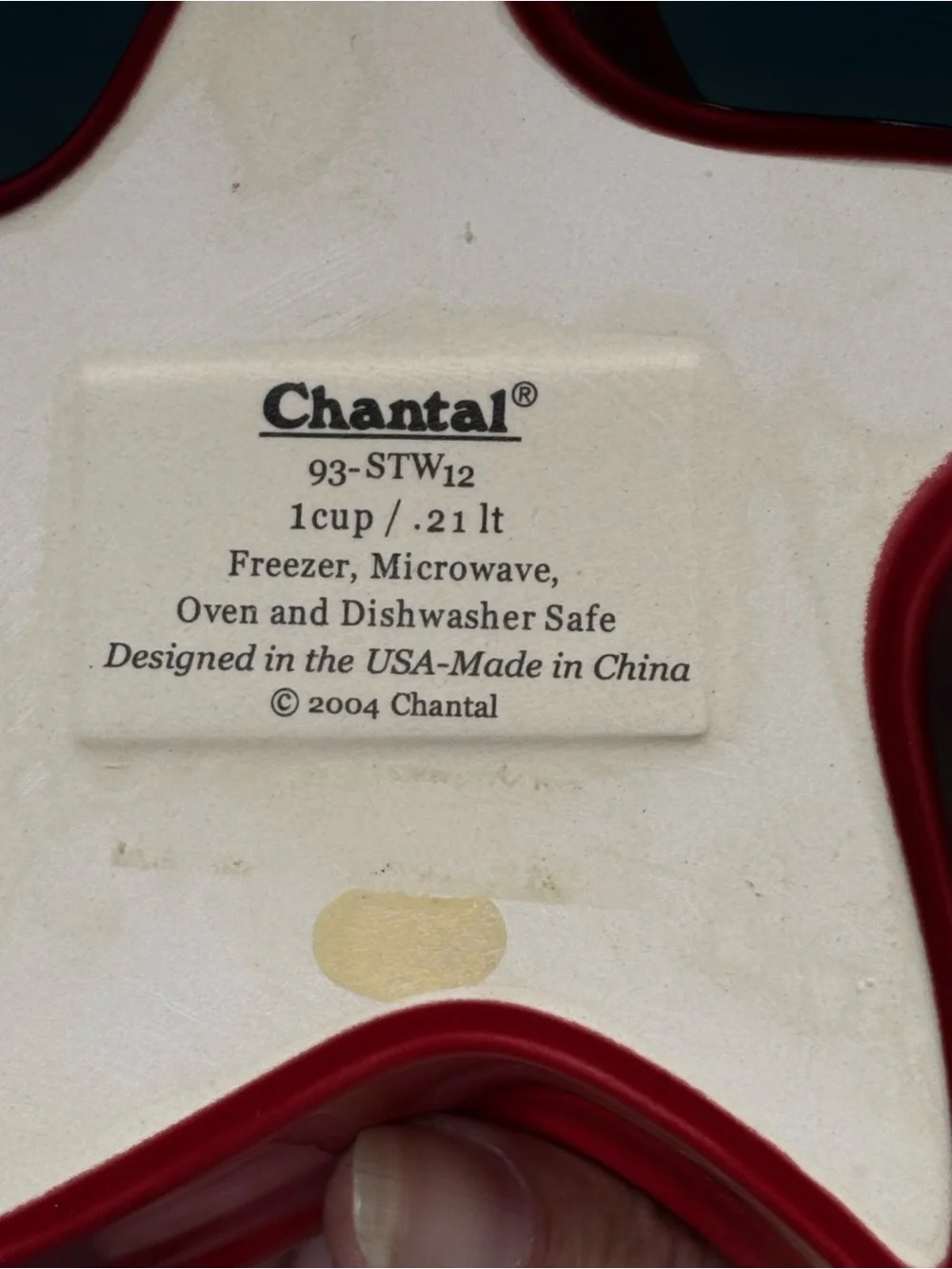 Chantal One Cup Red Star Oven & Dishwasher Safe